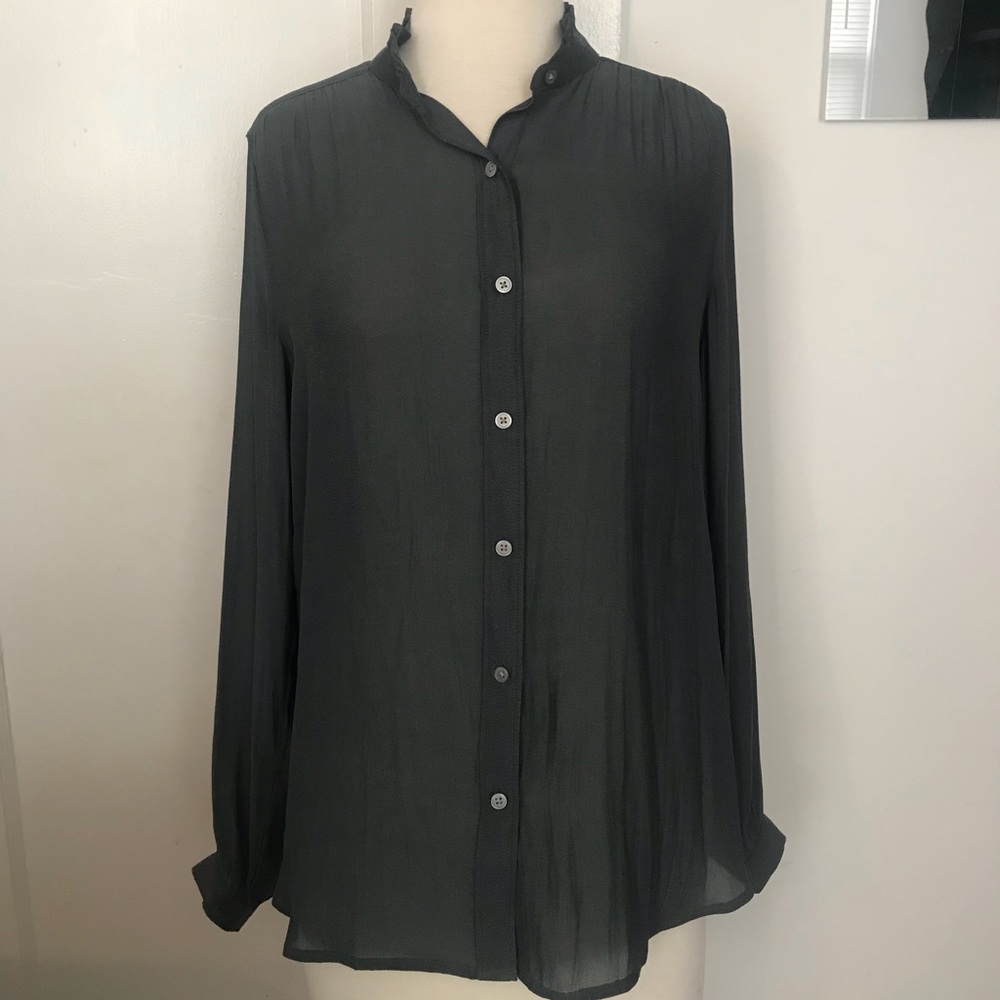 Sheer button down blouse